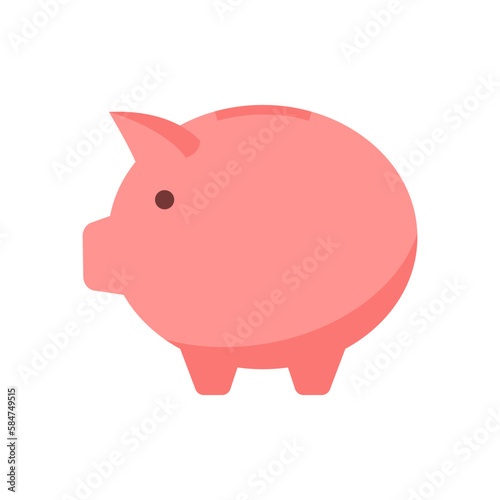Pink piggy bank. Symbol of investment accumulation and cash savings with saving budget and profitable vector deposits