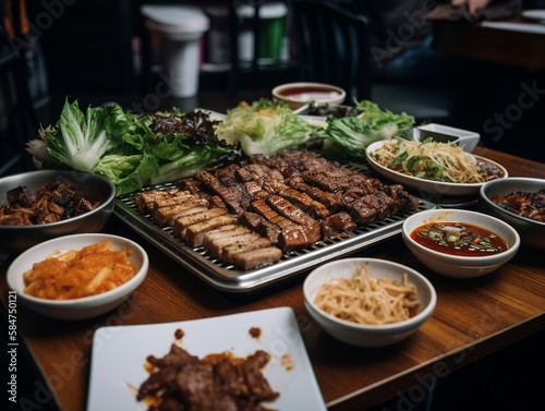 A Delicious Korean Barbecue Meal | Generative AI