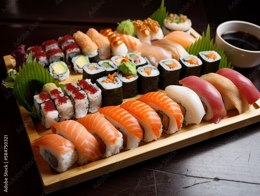 Japanese Sushi Platter | Generative AI Japanese Sushi Platter | Generative AI