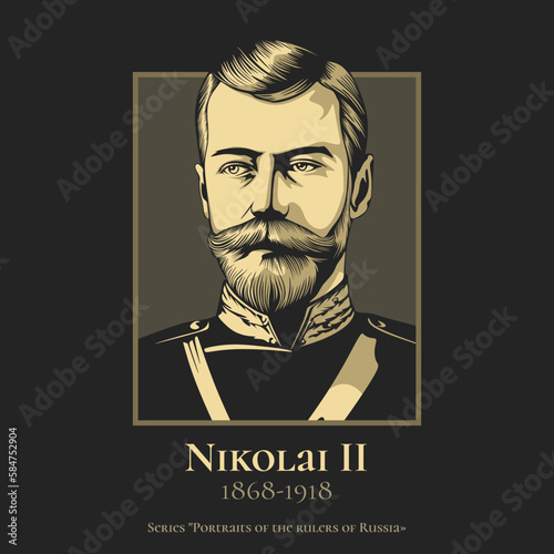 Nikolai II (1868-1918) known in the Russian Orthodox Church as Saint Nicholas the Passion-Bearer, was the last Emperor of Russia, King of Congress Poland and Grand Duke of Finland, ruling from 1 Novem