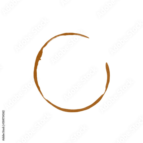 Coffee stains isolated on a white background. Royalty high-quality free stock photo image of Coffee and Tea Stains Left cup rings. Round coffee stain isolated  cafe stain fleck drink beverage