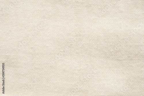 White handmade linen canvas fabric texture background