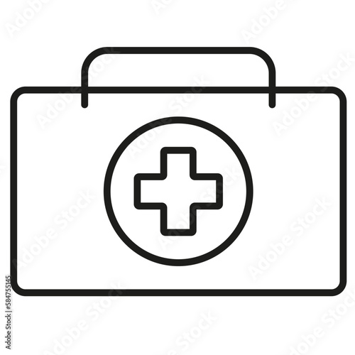 Maletín de primeros auxilios. Hospital. Curar.