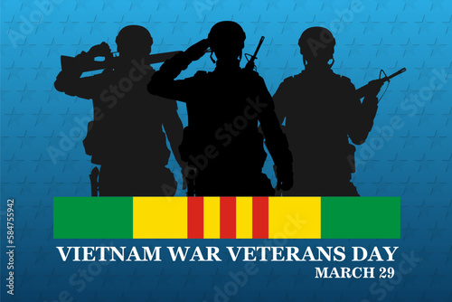 Background for Vietnam War Veterans Day. Vietnam War Veterans Day celebrated in March 29 th in USA. EPS10 vector