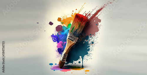 painting brush creative on canvas hd wallpaper
