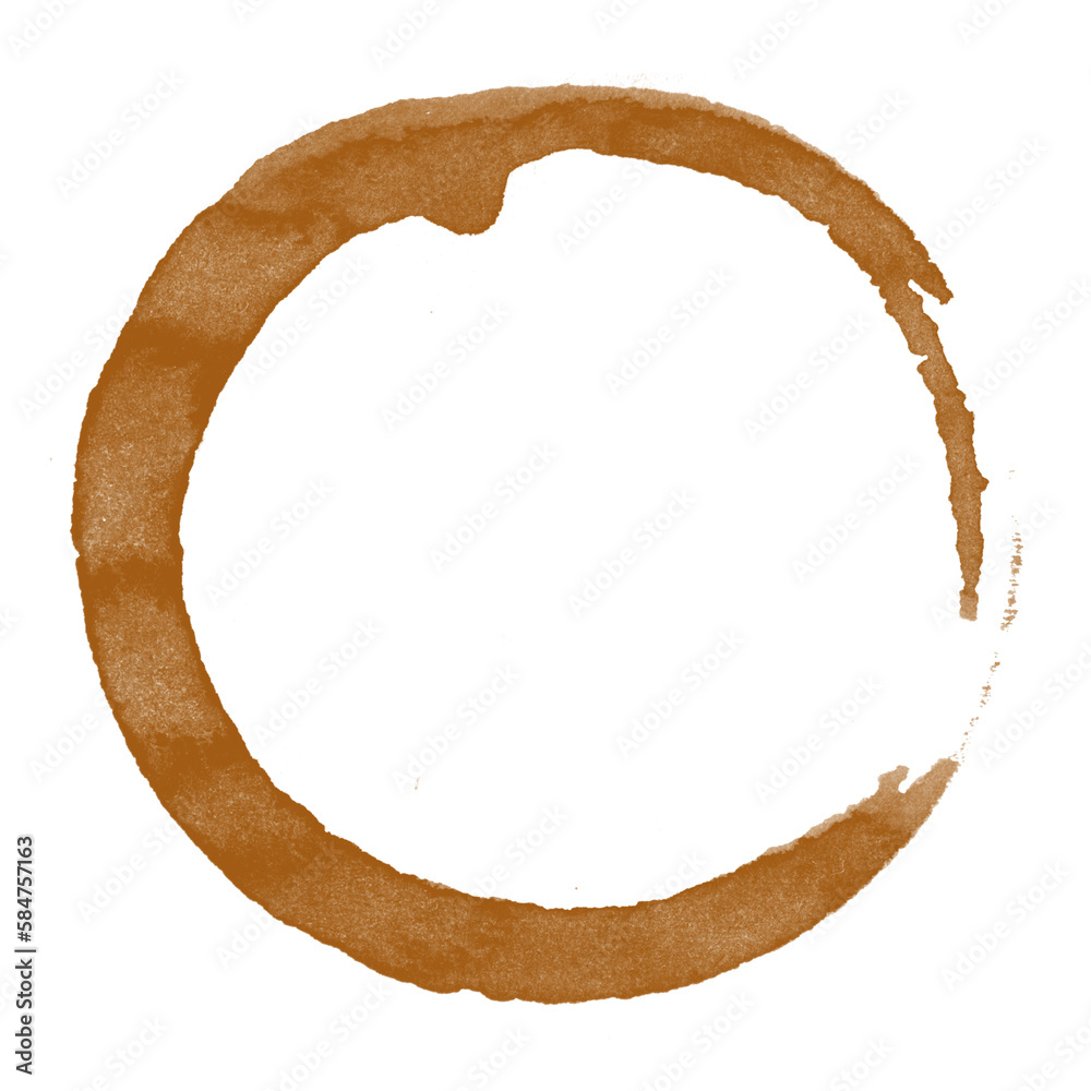 Coffee stains isolated on a transparent background. Royalty high