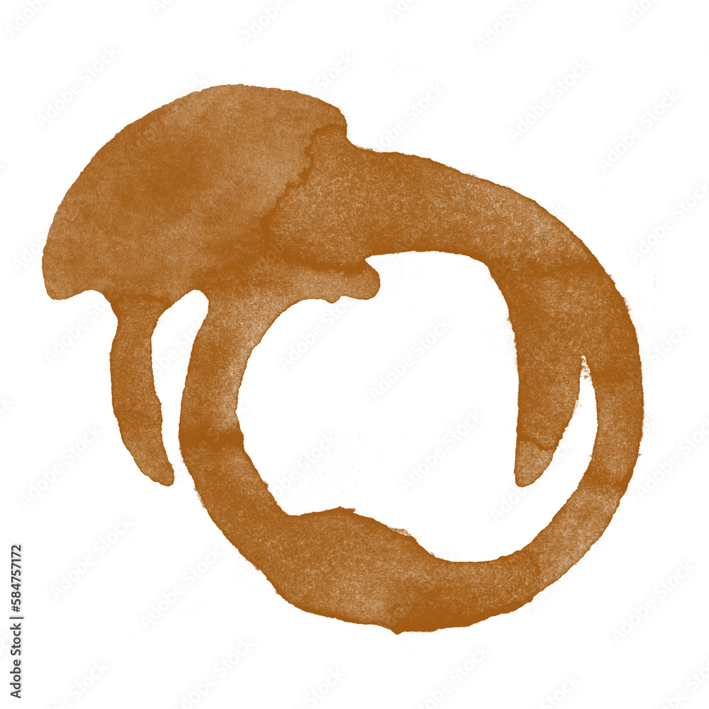 Coffee stains isolated on a transparent background. Royalty high