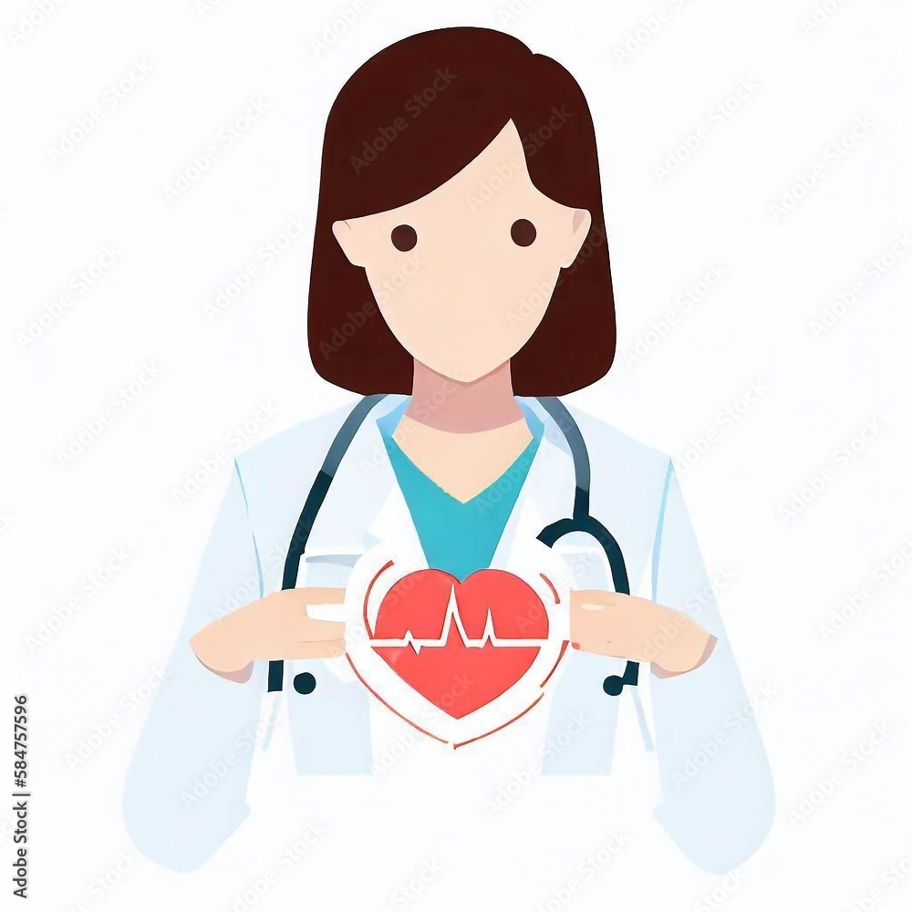 Doctor cardiologist heart treatment concept illustration Doctor cardiologist heart treatment concept illustration