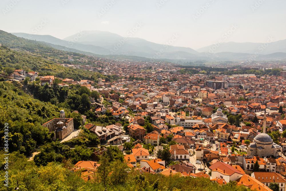 Aerial view of Prizren, Kosovo