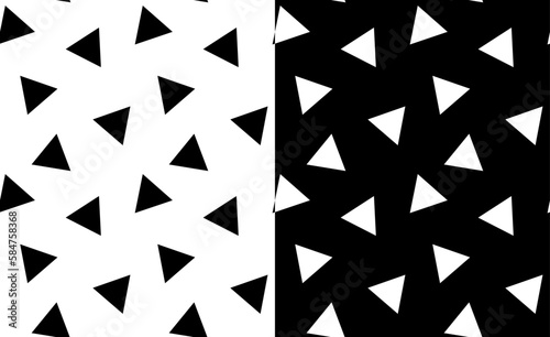 Triangle simple seamless pattern. Vector geometry illustration