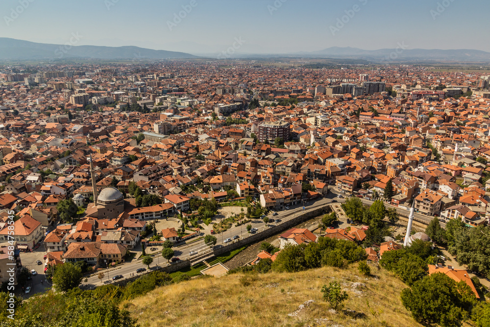 Aerial view of Prizren, Kosovo