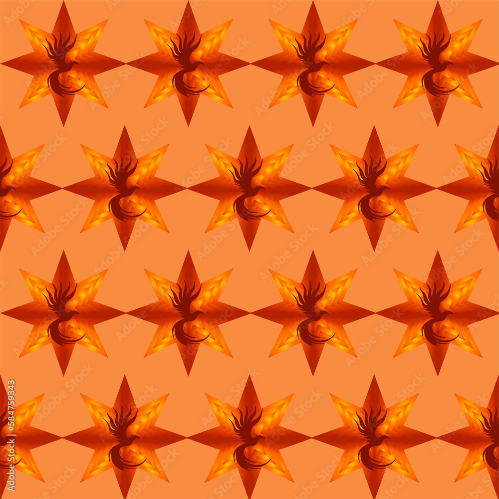 Seamless Phoenix Bird Pattern Seamless Phoenix Bird Pattern