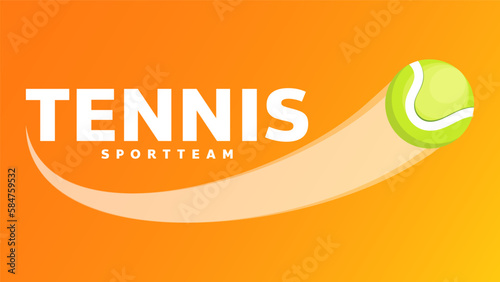 Tennis sport team template , Simple flat design style  ,Illustrations for use in online sporting events , Illustration Vector  EPS 10