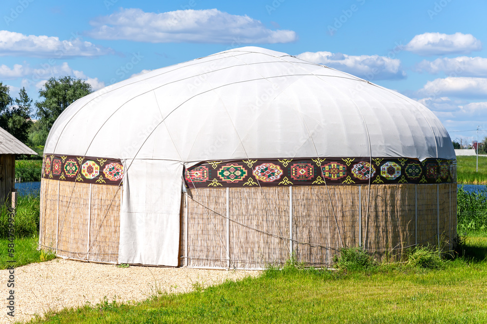 Traditional Turkmen yurt in summer. Dwelling of a nomad Traditional Turkmen yurt in summer. Dwelling of a nomad