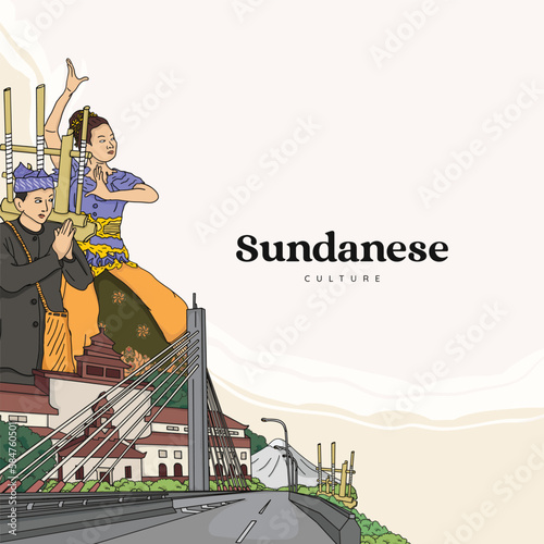Fényképezés Set Sundanese Illustration