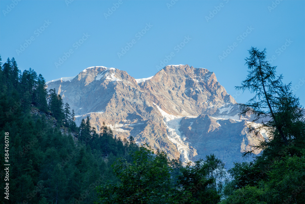 The peak Punta Gnifetti or Signalkuppe - Valsesia valley.