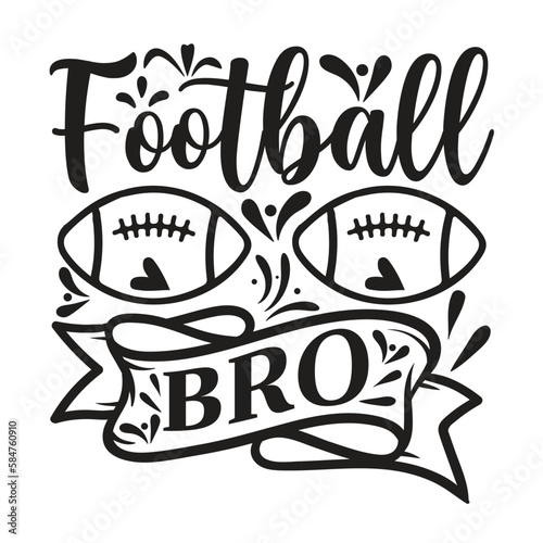 Football bro on the white background. Vector illustration