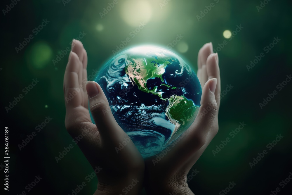 hand holding earth hand holding earth