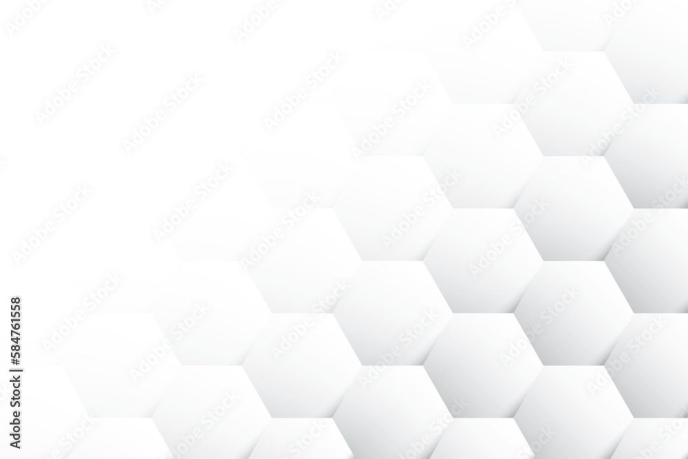Abstract white and gray color, modern design background with geometric hexagonal shape, technology template. Vector illustration. Abstract white and gray color, modern design background with geometric hexagonal shape, technology template. Vector illustration.