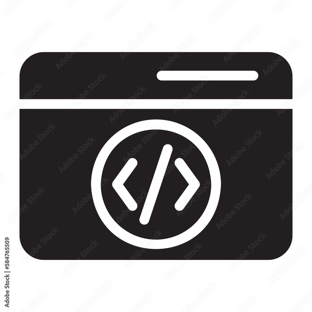 coding glyph icon coding glyph icon
