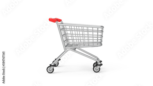 shopping cart isolated on white photo