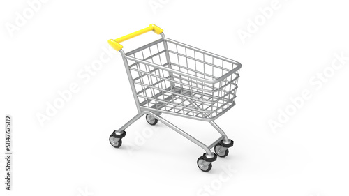 shopping cart isolated on white