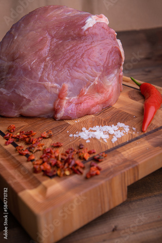 raw pork meat