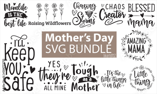 Mother's day SVG Bundle SVG design.
