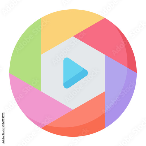 Free Download Aperture Flat Icon - GFXLoad