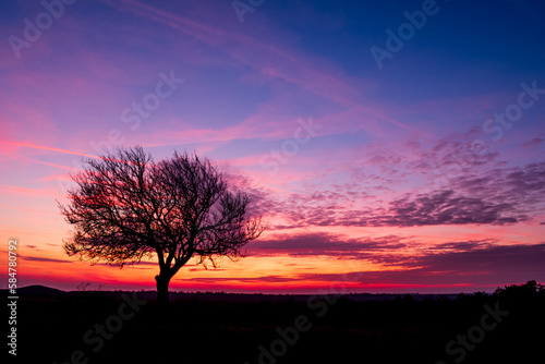 Dusk time near by Kavarna town, Bulgaria, January 2020