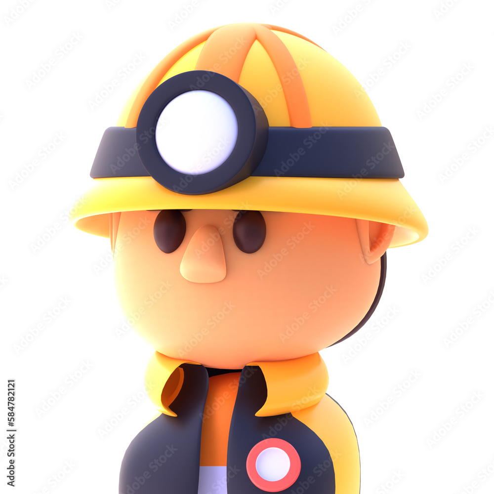 Minner in 3D Rendered Graphic Minner in 3D Rendered Graphic