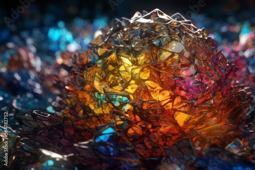 Abstract Cellular Crystals. Generative AI