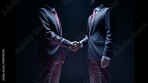 Handshake between 2 businessman