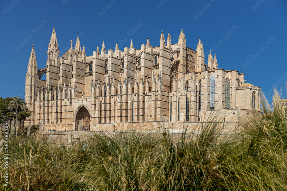 Palma Cathedral La Seu in Palma, Majorca, Mallorca, Balearic Islands, Spain, Europe