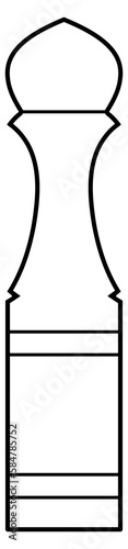 Simple peppermill/saltmill illustration. Transparent PNG design element for websites, print and other graphics. photo