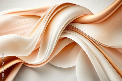 Abstract Silk Background Peach and White