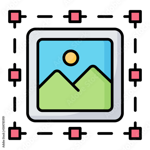 Image Edit Line Color Icon