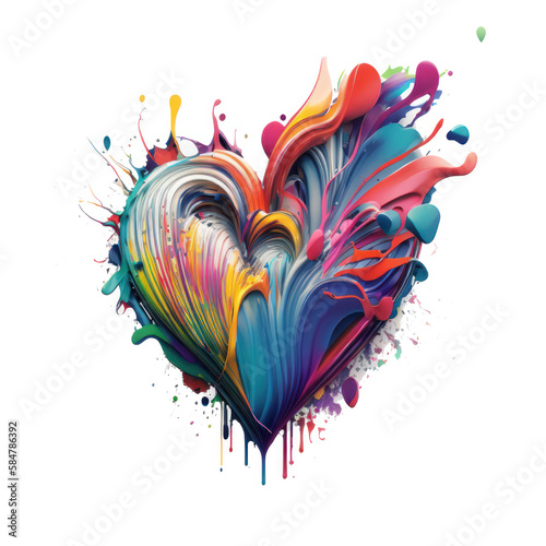 Colorful Heart Illustration © JanPierre
