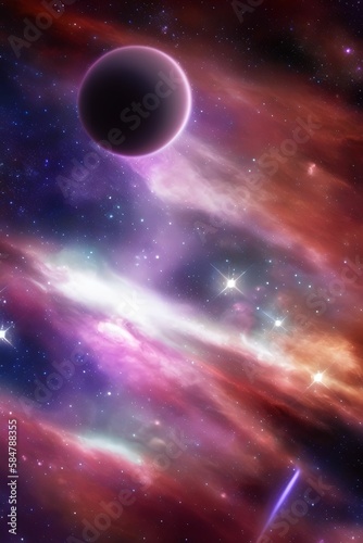 space background, galaxy, generative ai