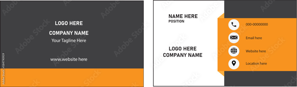 Obraz premium Modern business card,Clean business card,Template business card,Vector business card,Geometric business card,Illustration business card,