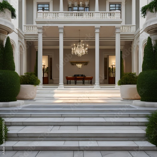 beautiful Neoclassical house483, Generative AI