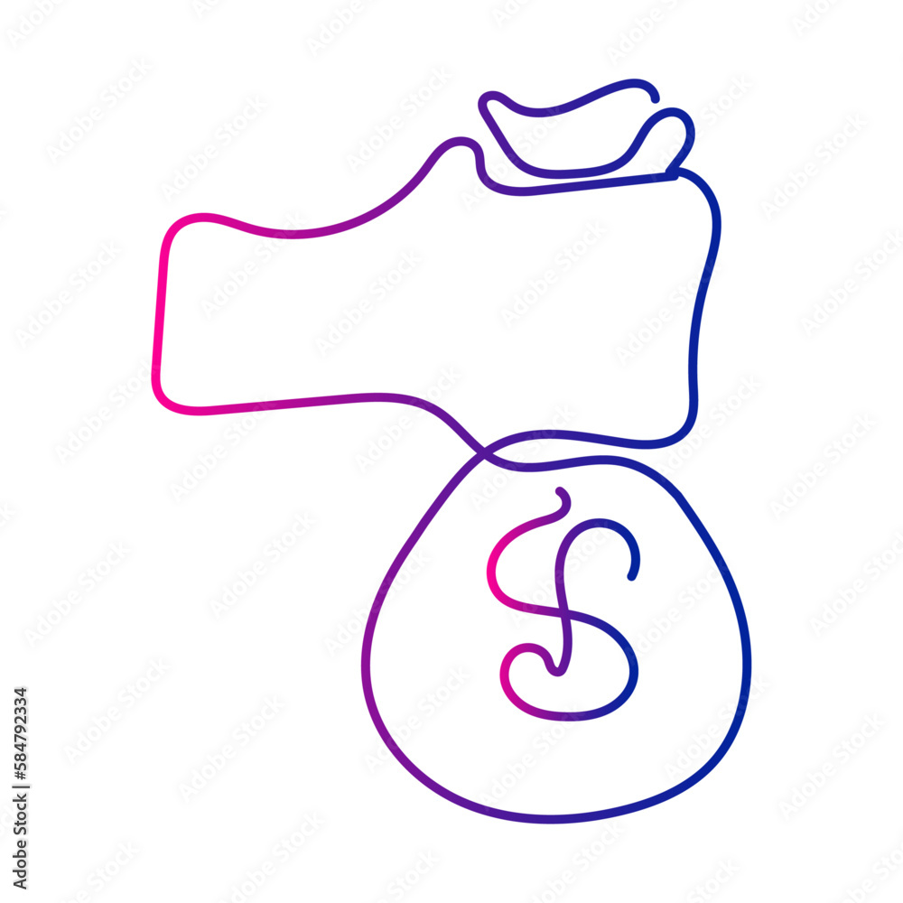 Sleek Money Bag Symbol Sleek Money Bag Symbol