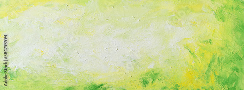 Abstrakcyjne, białe, żółte, zielone tło malowane pędzlem