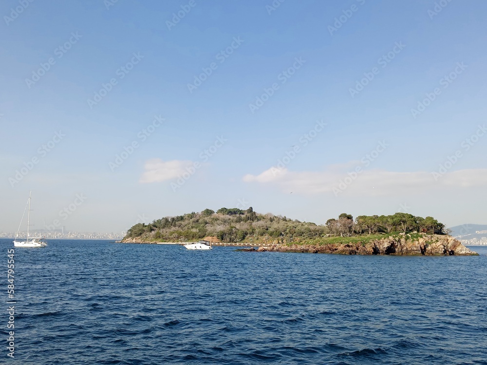 Naklejka premium island in the sea