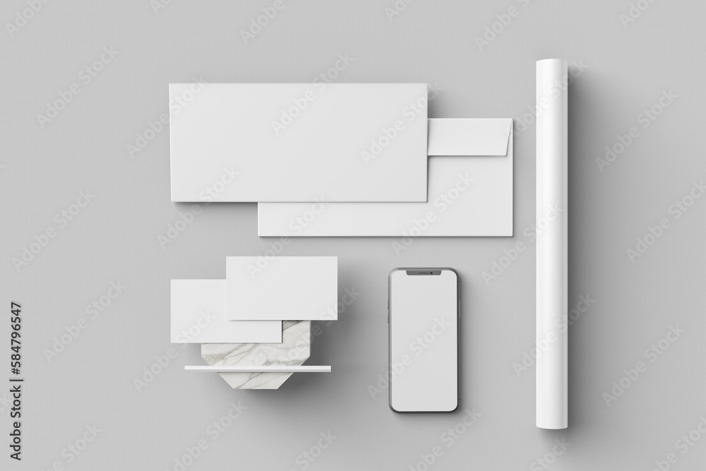Clean Stationery Mockup for showcasing your design to clients