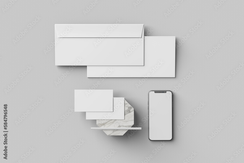 Clean Stationery Mockup for showcasing your design to clients