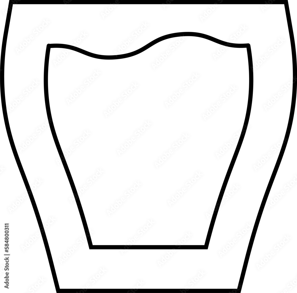 Curved Glass Monochrome Isolated Sign. Perfect for using in banners, fliers, business cards, stores, shops
