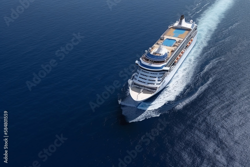 The Ocean Awaits: Your Dream Cruise Ship Vacation. Generative AI. © Marina Varnava