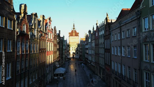 Aerial View Of The Medieval European City Of Gdansk Poland