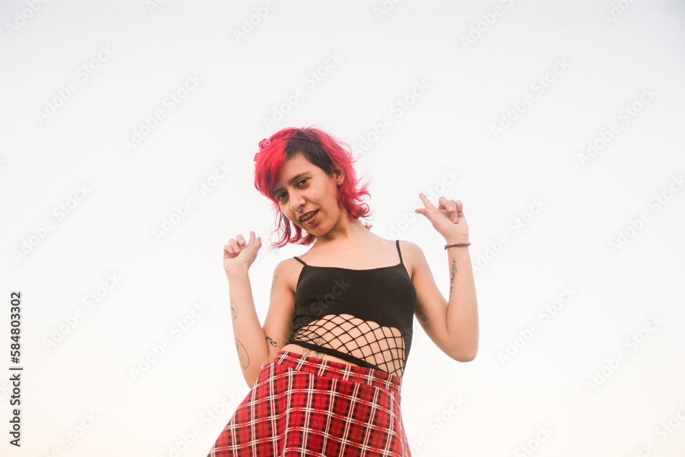 Gender queer person dancing Gender queer person dancing